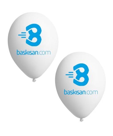 Baskılı Balon Çift Yüze Tek Renk
